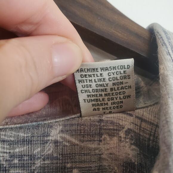 Batik Bay Silk Hawaiian Shirt Olive Cream Medium - Picture 11 of 11